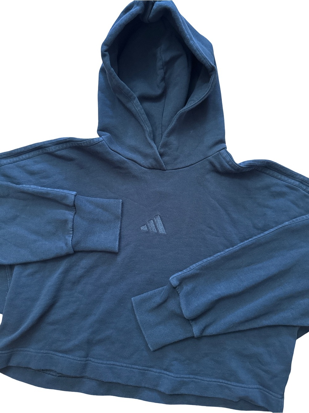 Adidas Women’s Black Cropped Hoodie Sweatshirt Size XL All SZN Hooded Logo